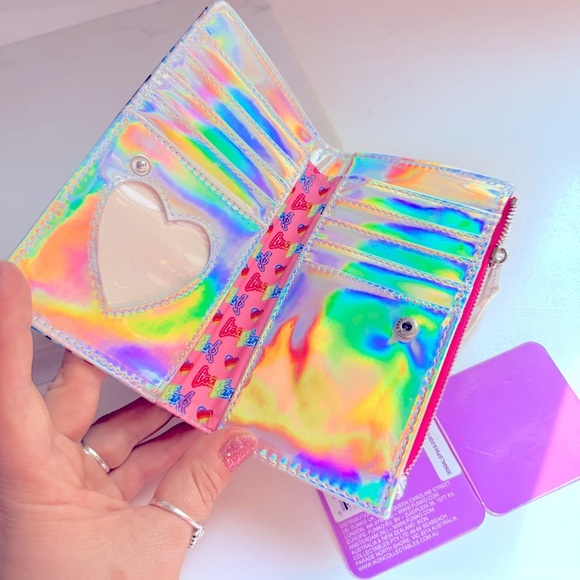 NWT Loungefly Lisa Frank Iridescent Flap Wallet - Picture 7 of 8